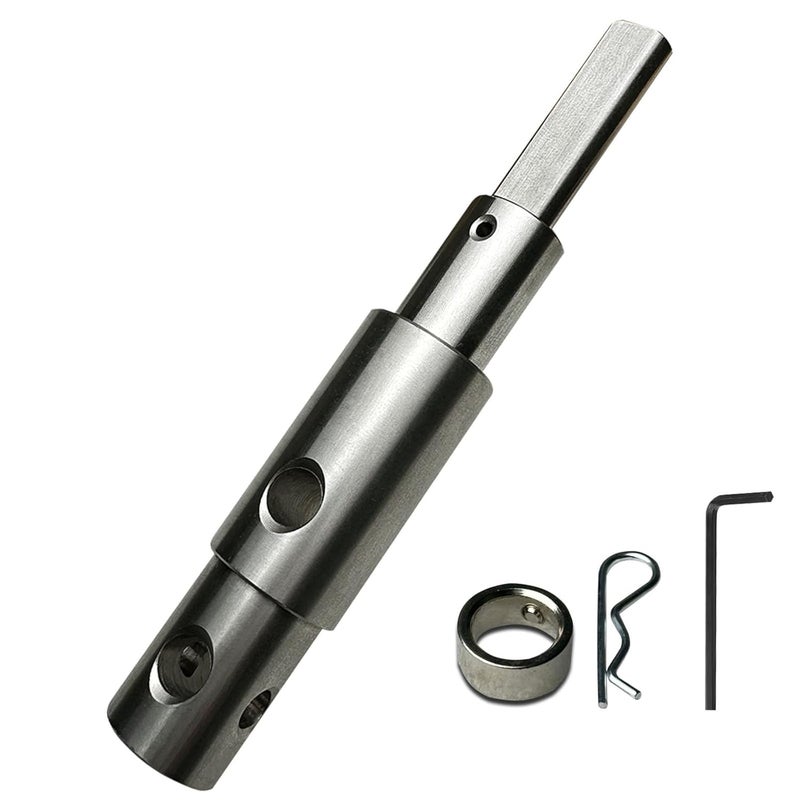 neeki Two Stage Auger Adapter, Ice Auger Drill Adapter, for 1/2 Inch Hand Drills, for 3/4 and 7/8 Inner Diameter Augers, for Digging Holes, Garden Planting, etc - Image 1